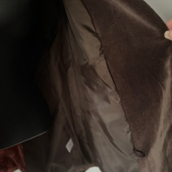 Apostrophe Womens 16W Blazer Brown Long Sleeve Career Animal Print Notch Lapel - Picture 4 of 8